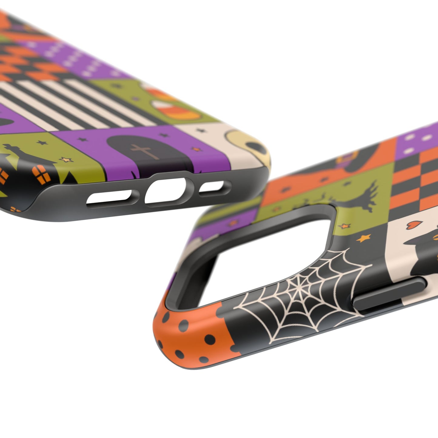 Impact-Resistant Phone Case – Spooky Patchwork