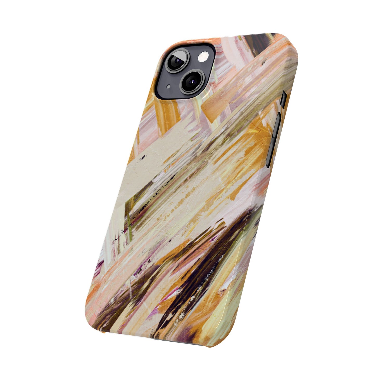 Slim Phone Case – Brush & Bronze