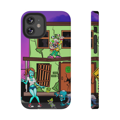 Zombie Arcade Phone Case — Colorful Cartoon Horror Impact-Resistant iPhone Cover