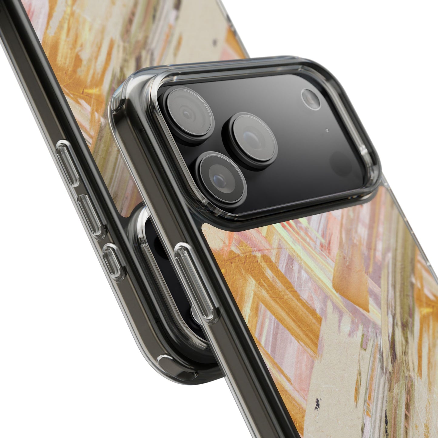 Clear Phone Case – Brush & Bronze
