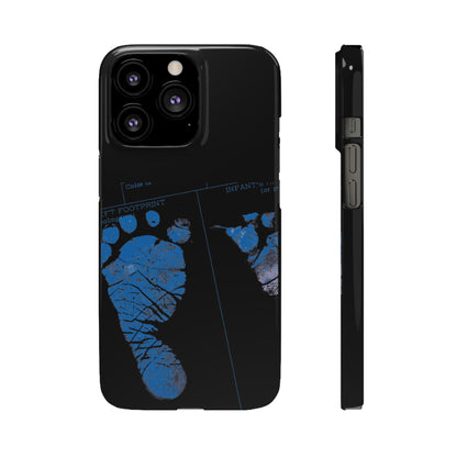 Snap Phone Case – Mom’s Little Blue Footprints