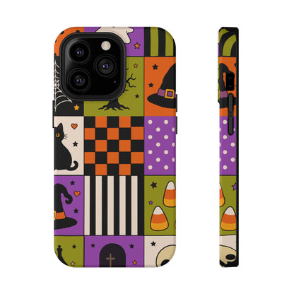 Impact-Resistant Phone Case – Spooky Patchwork