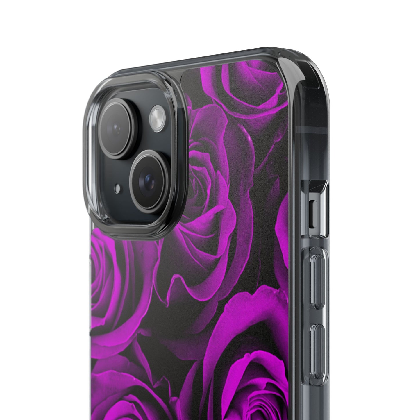 Clear Phone Case – Amethyst Roses