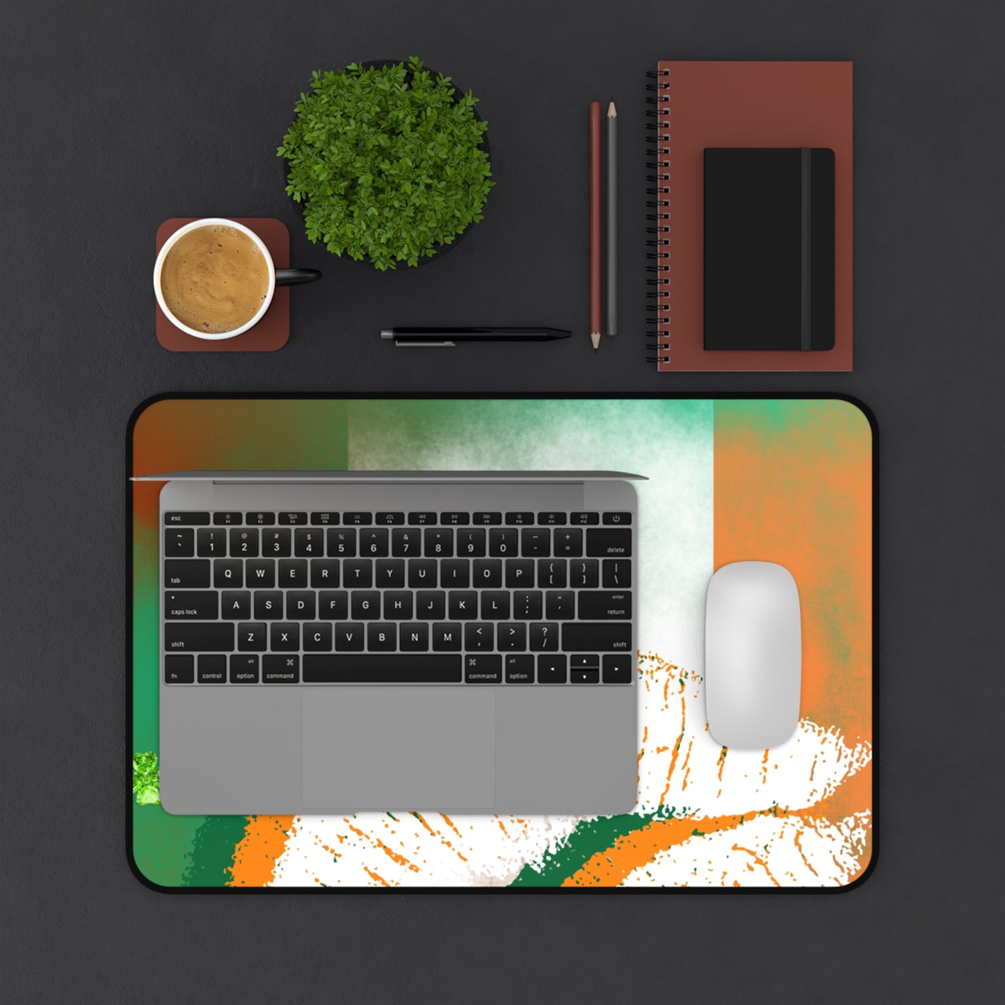 Neoprene Desk Mat – Irish Lip St. Patrick’s Day Design