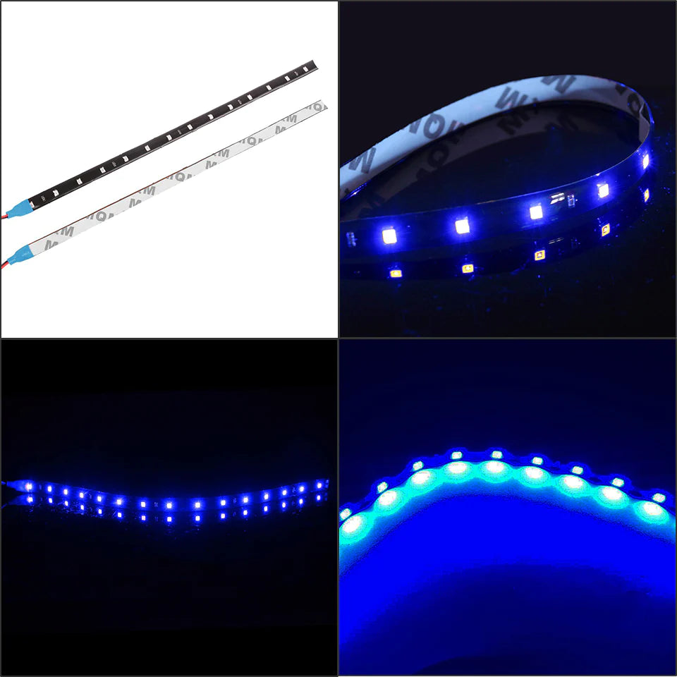 Waterproof 12"/15" 12V LED Underbody Lights: Car/Motorcycle