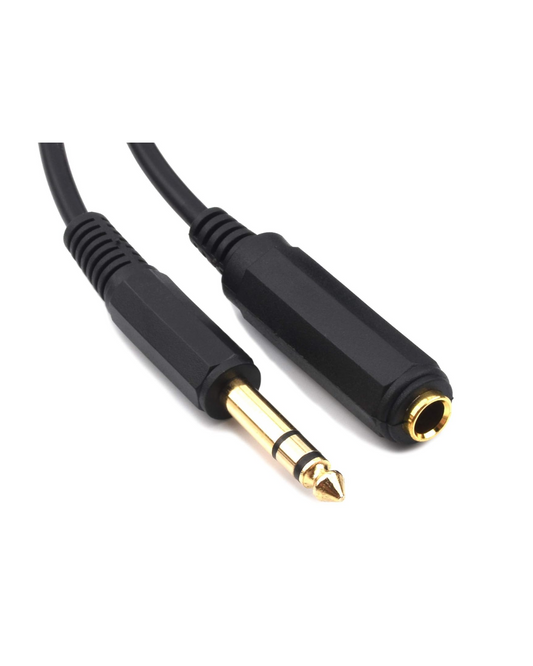 15ft Quarter Inch Extension Cable - 1/4" Male to Female Gold Plated Audio Cord