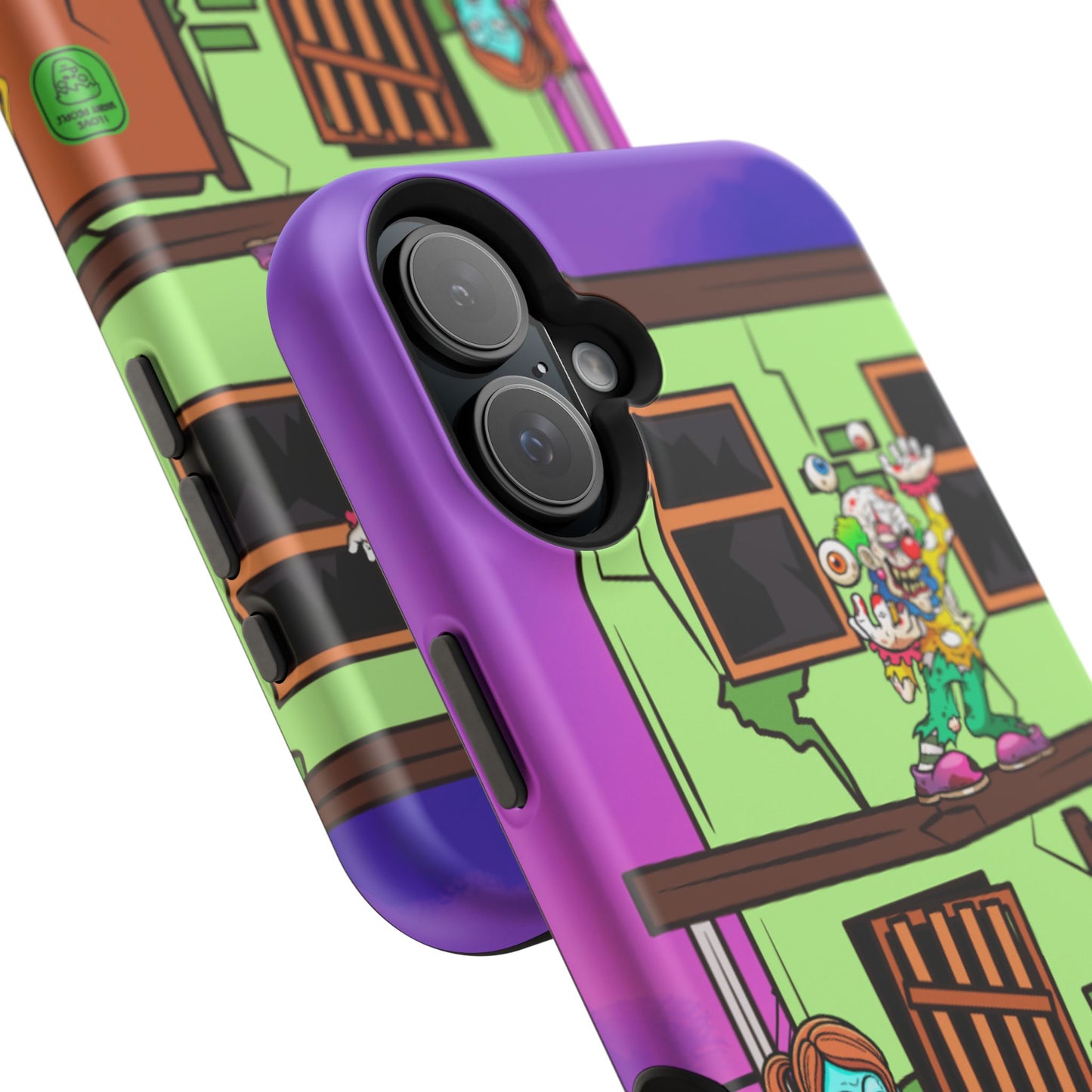 Zombie Arcade Phone Case — Colorful Cartoon Horror Impact-Resistant iPhone Cover