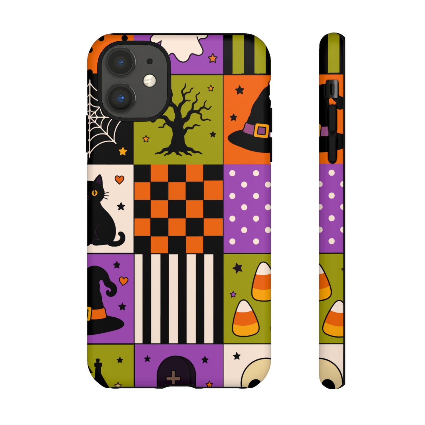 Protective Phone Case – Spooky Patchwork