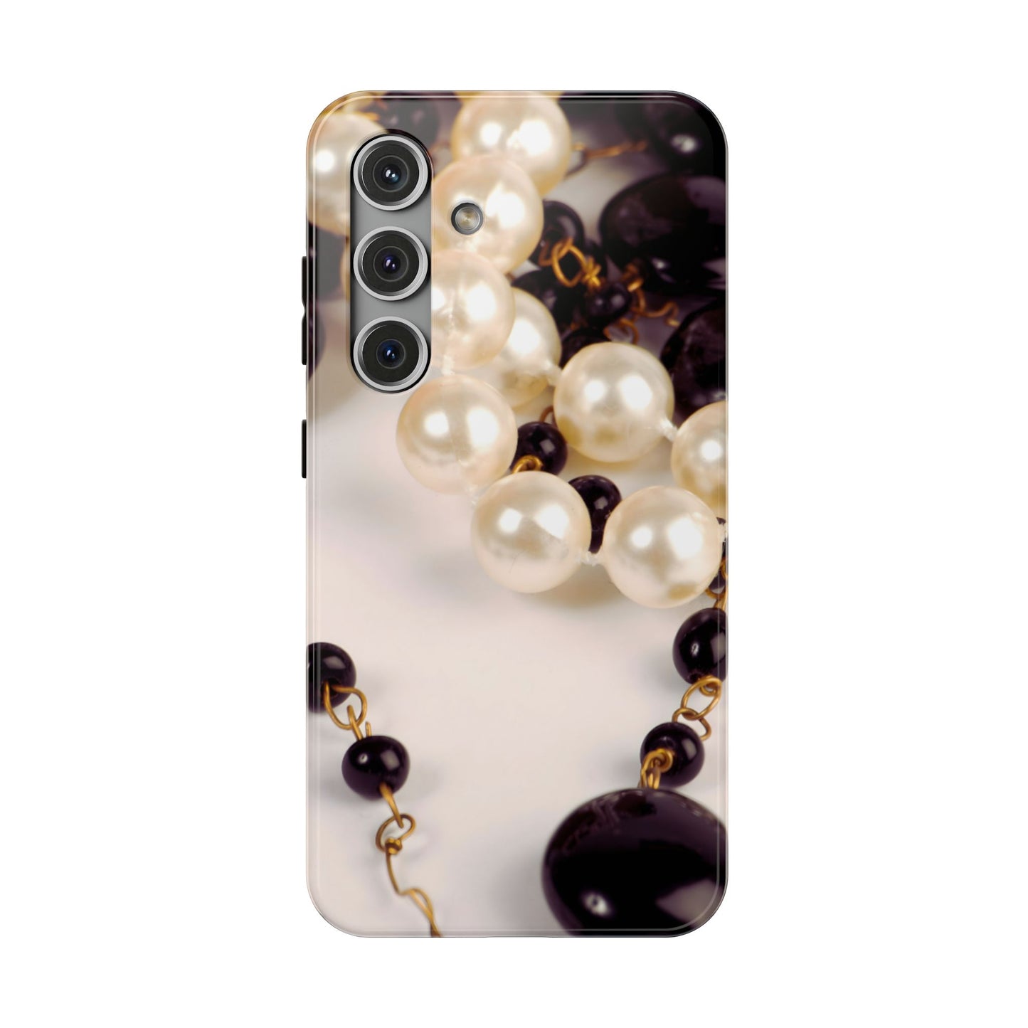 Impact-Resistant Phone Case – Noir Pearl