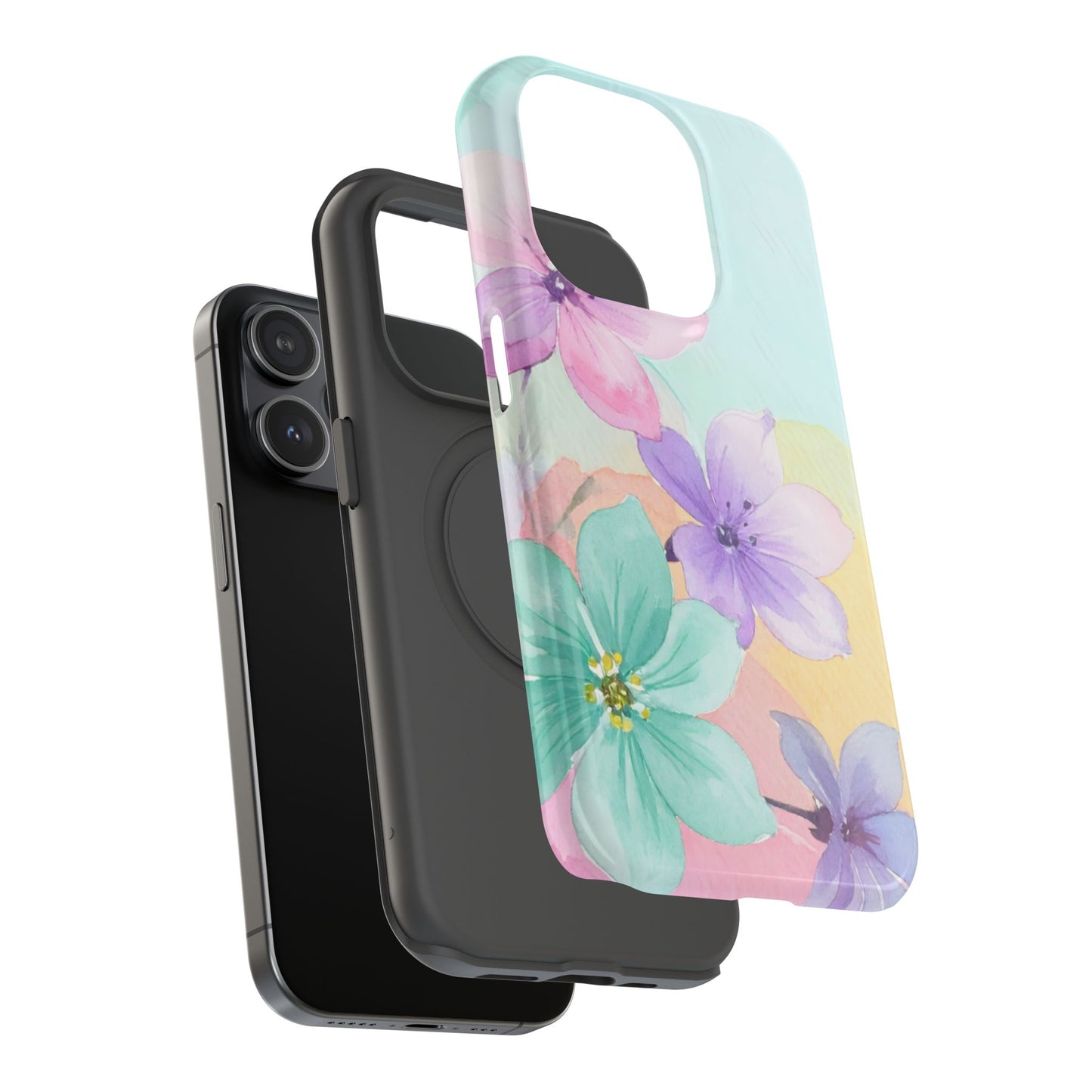 Impact-Resistant Phone Case – Water Petal