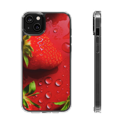 Clear Phone Case – Strawberry Drip