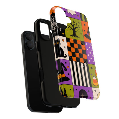 Protective Magnetic Phone Case – Spooky Patchwork