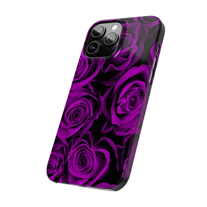 Slim Phone Case – Amethyst Roses