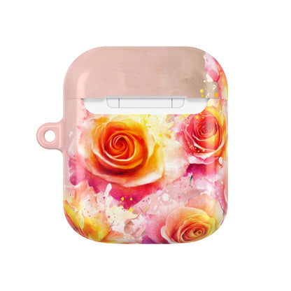 Earbud Case Cover – Sunset Roses