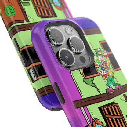 Zombie Arcade Phone Case — Colorful Cartoon Horror Impact-Resistant iPhone Cover