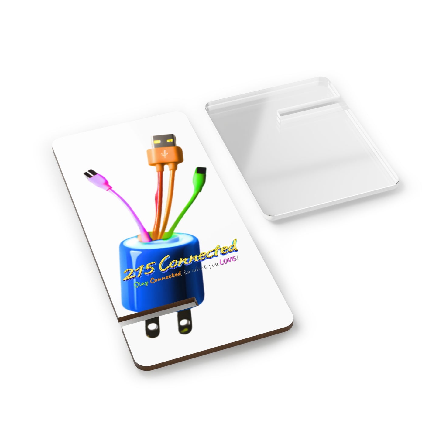 Phone Stand – 215 Connected Cable Logo
