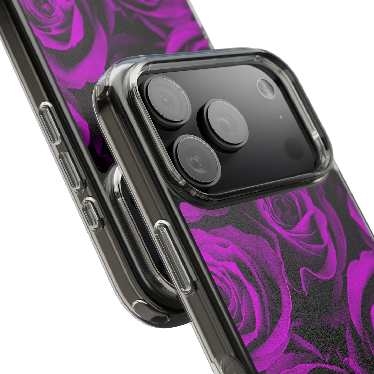 Clear Phone Case – Amethyst Roses