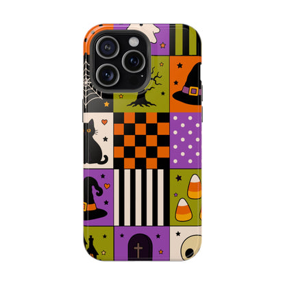 Wireless-Charging Compatible Case – Spooky Patchwork