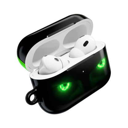 Wireless Earbud Case Cover – Neon Green Monster Eyes