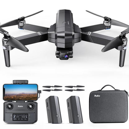 Ruko F11GIM2 Drones with Camera for Adults 4K, 64Mins Flight Time, Gimbal & EIS 4K Camera, 9842Ft Digital Video Transmission, GPS Auto-Return Professional Quadcopter, Level 6 Wind Resistance