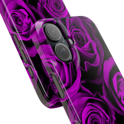 Slim Phone Case – Amethyst Roses