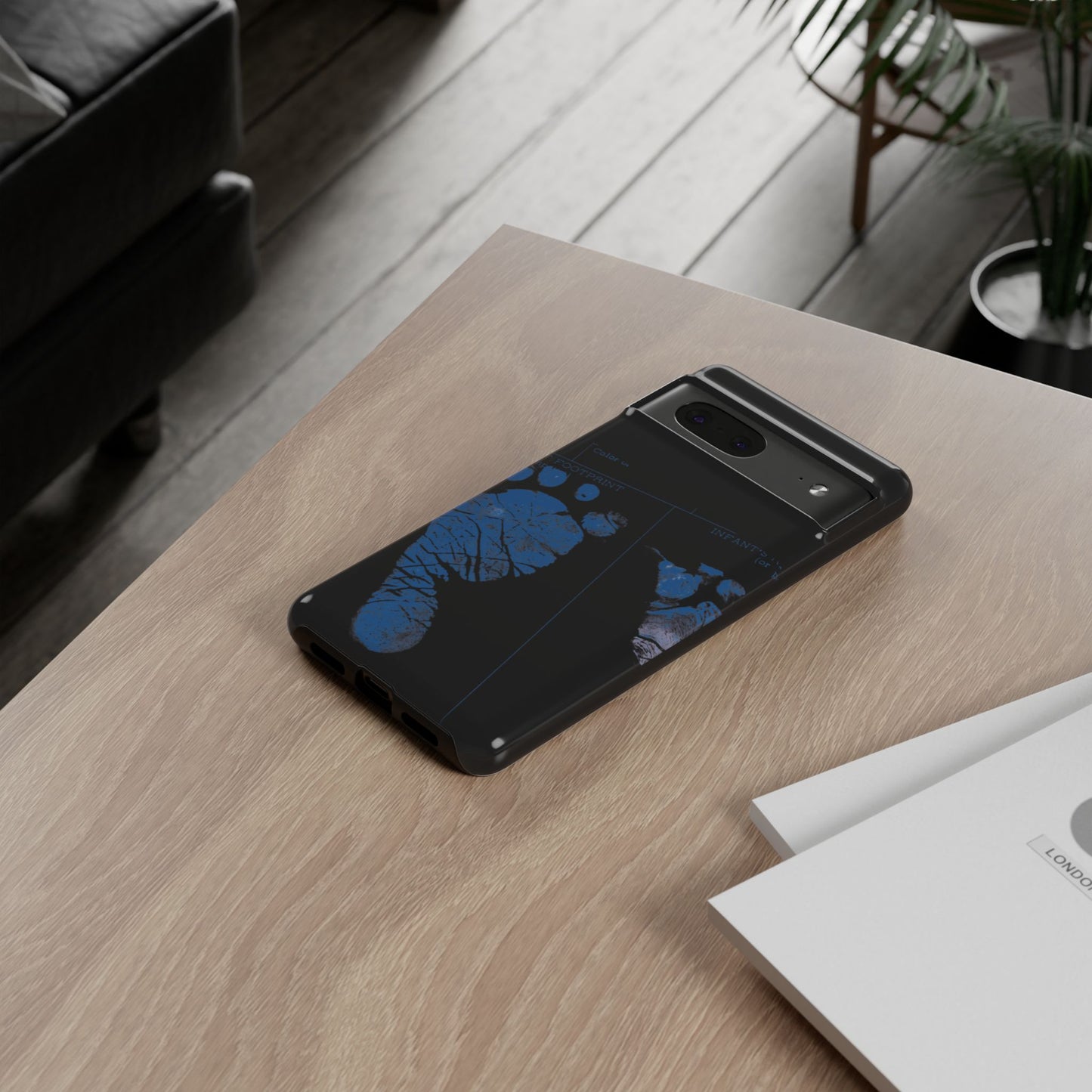Protective Phone Case – Mom’s Little Blue Footprints