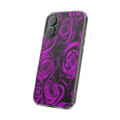 Clear Phone Case – Amethyst Roses