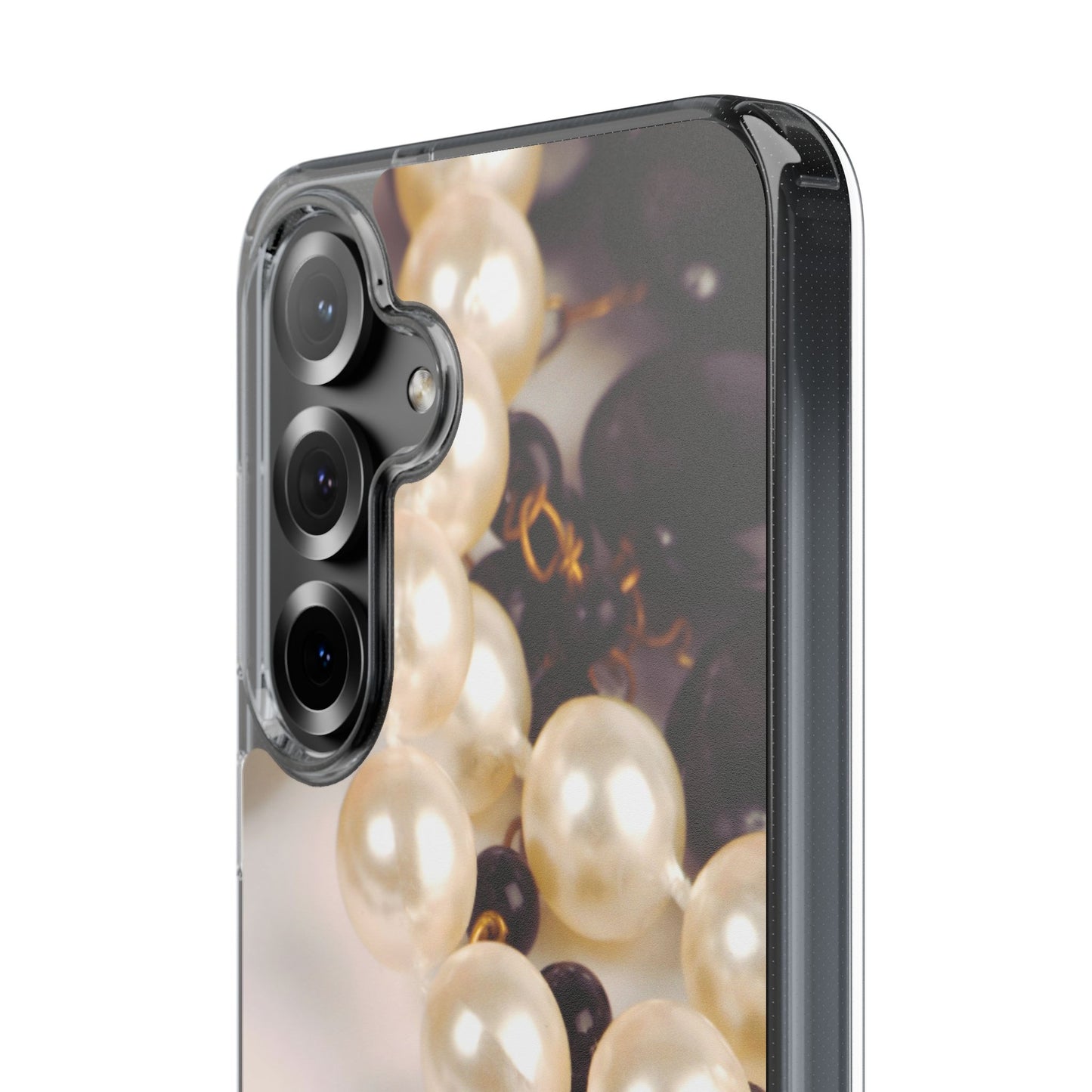 Clear Phone Case – Noir Pearl