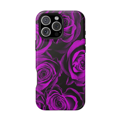 Impact-Resistant Phone Case – Amethyst Roses