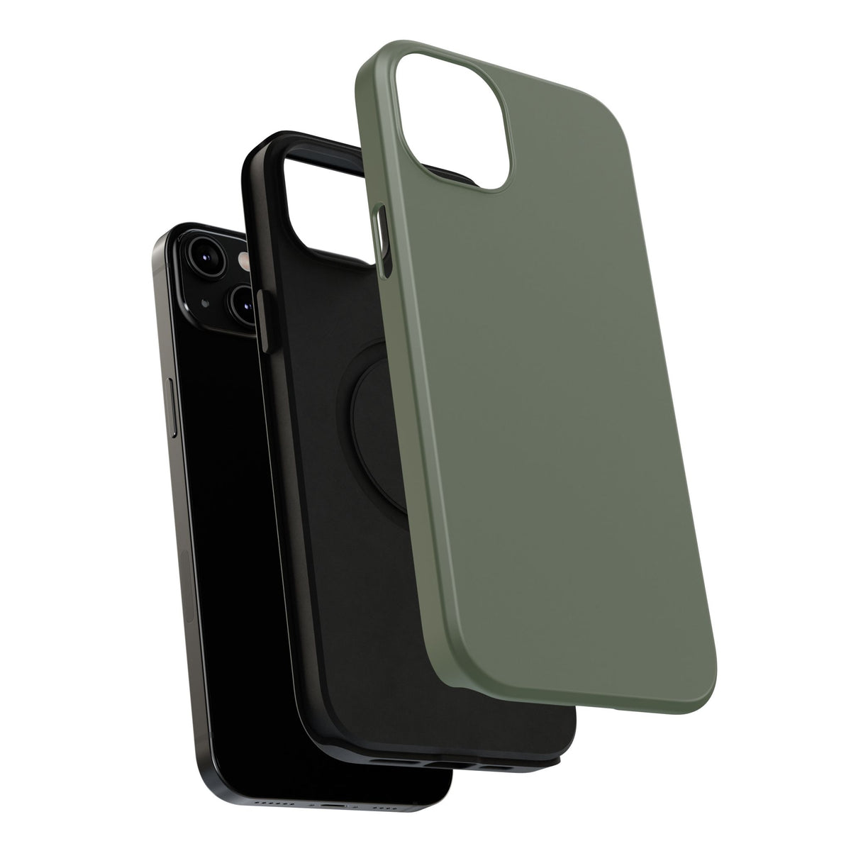 Impact-Resistant Phone Case — Military Green Protective Shockproof Cover