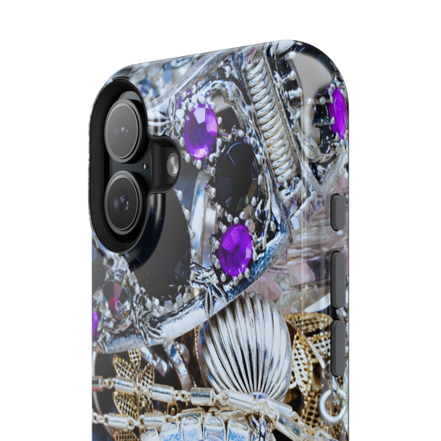 Impact-Resistant Phone Case – Chrome Jewel
