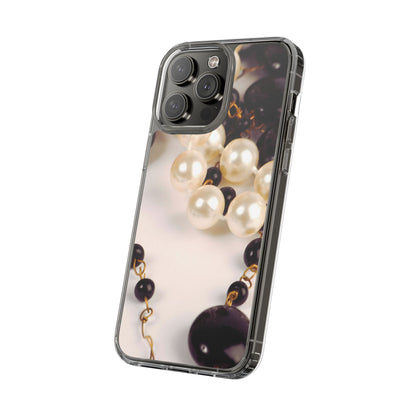 Clear Phone Case – Noir Pearl