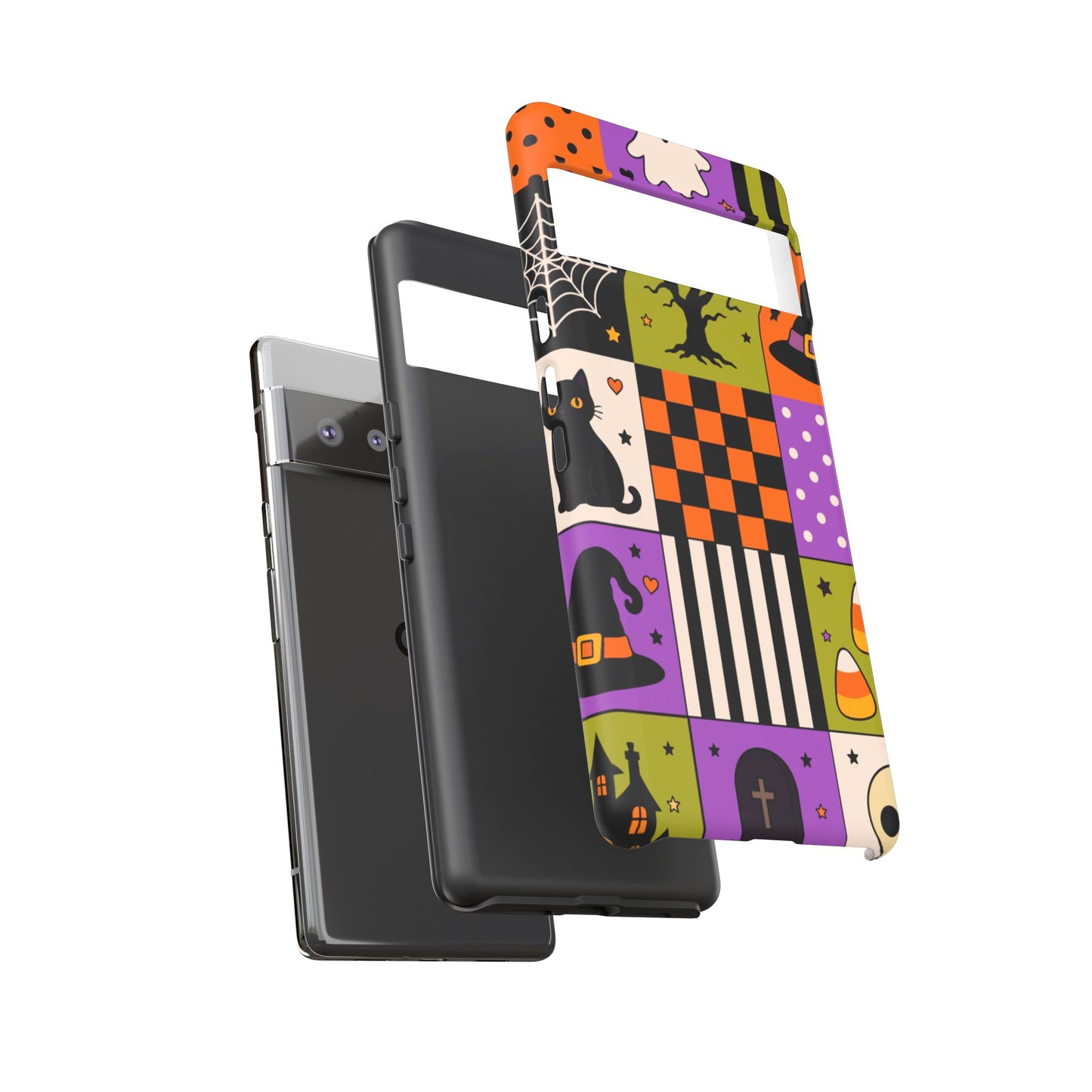 Protective Phone Case – Spooky Patchwork