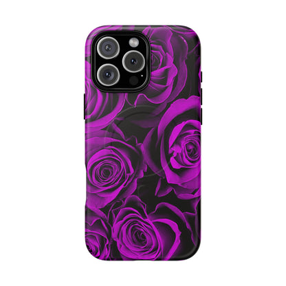 Protective Magnetic Phone Case – Amethyst Roses