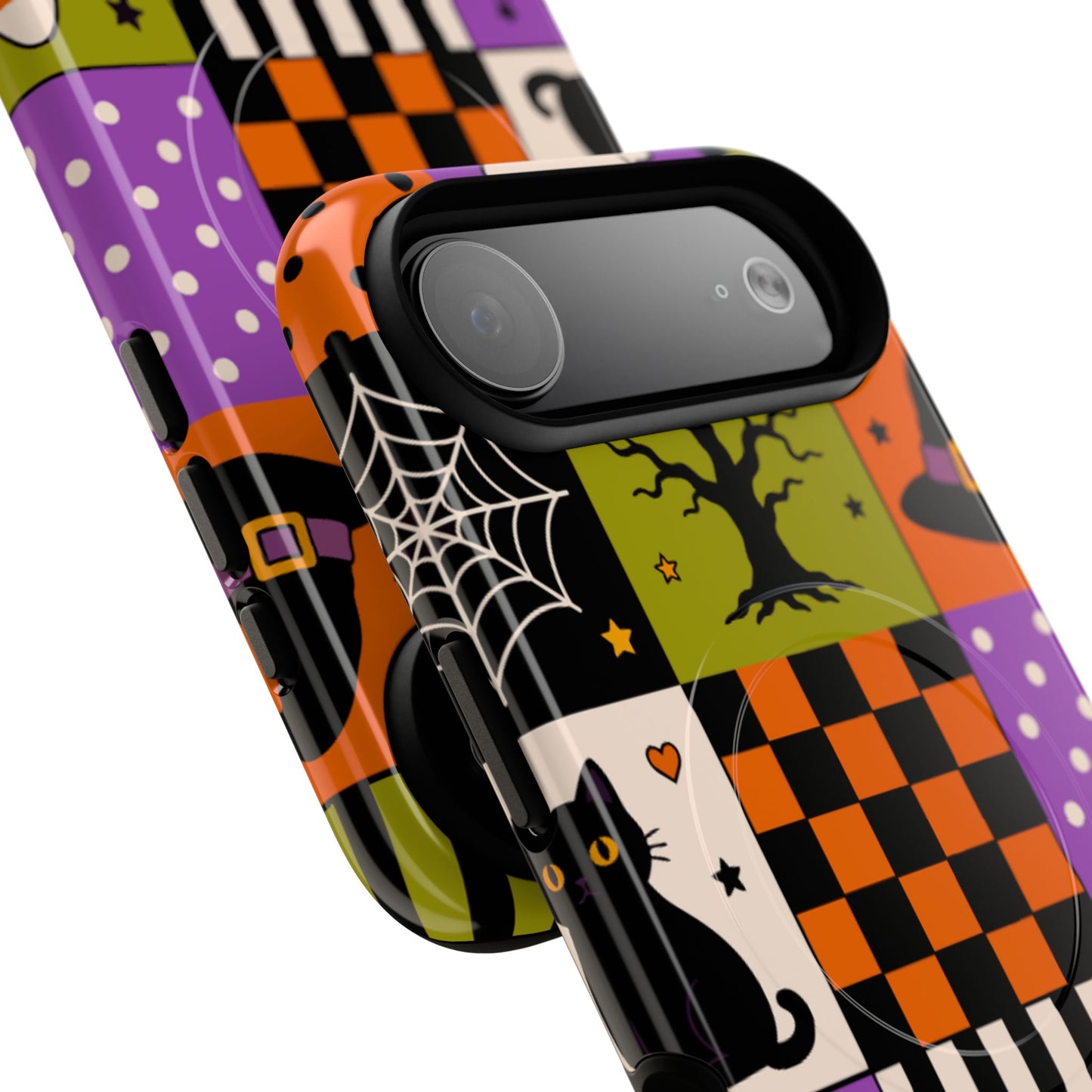 Protective Magnetic Phone Case – Spooky Patchwork