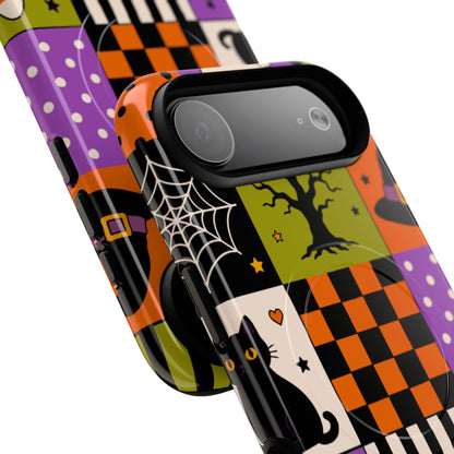 Protective Magnetic Phone Case – Spooky Patchwork
