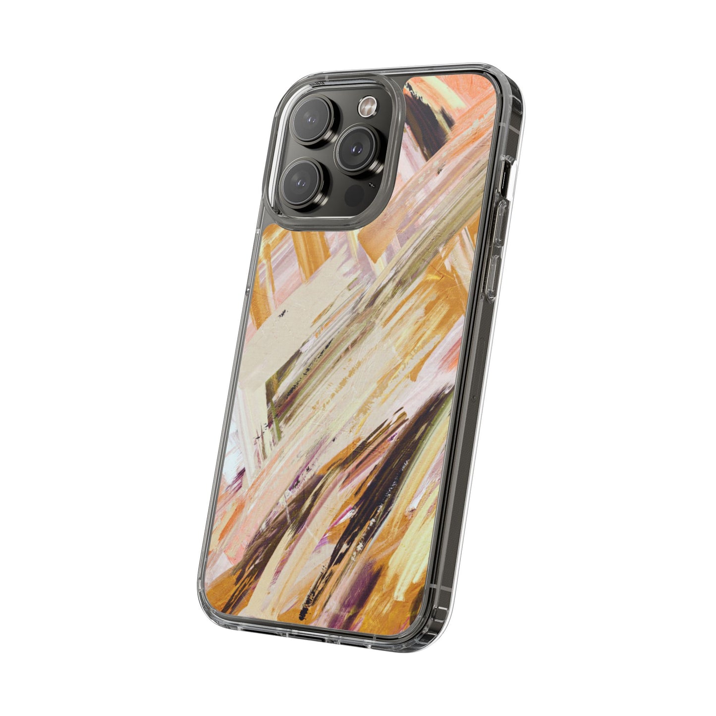 Clear Phone Case – Brush & Bronze