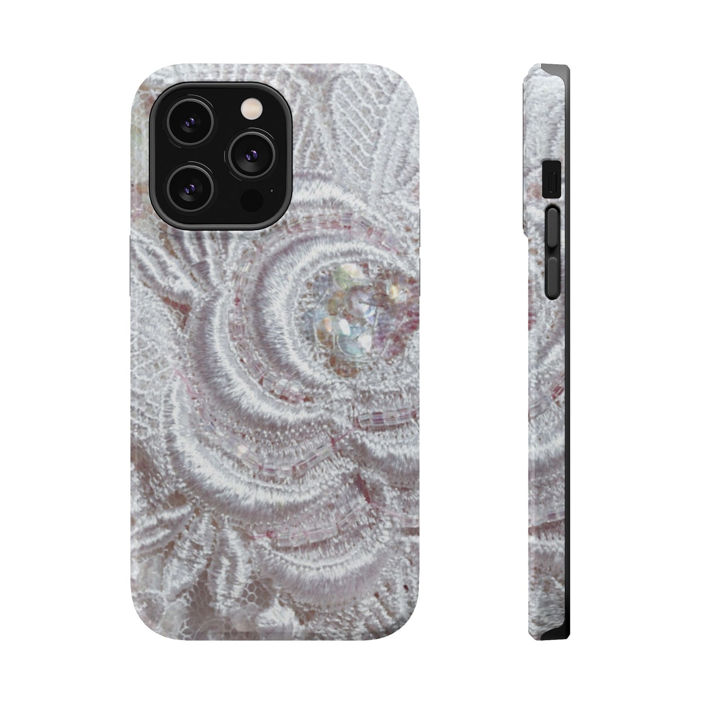 Wireless-Charging Compatible Case – Lace Veil