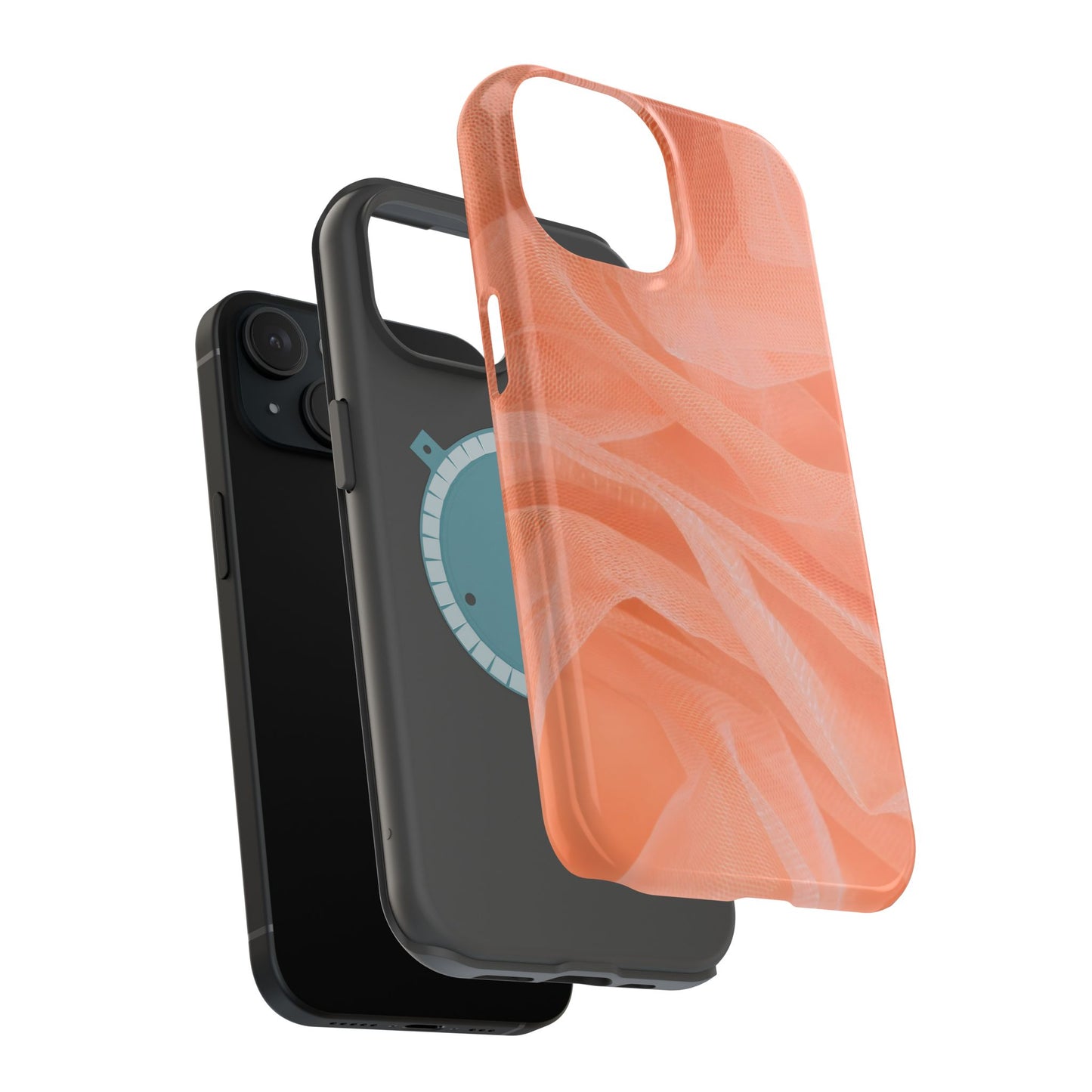Wireless-Charging Compatible Case – Coral Veil