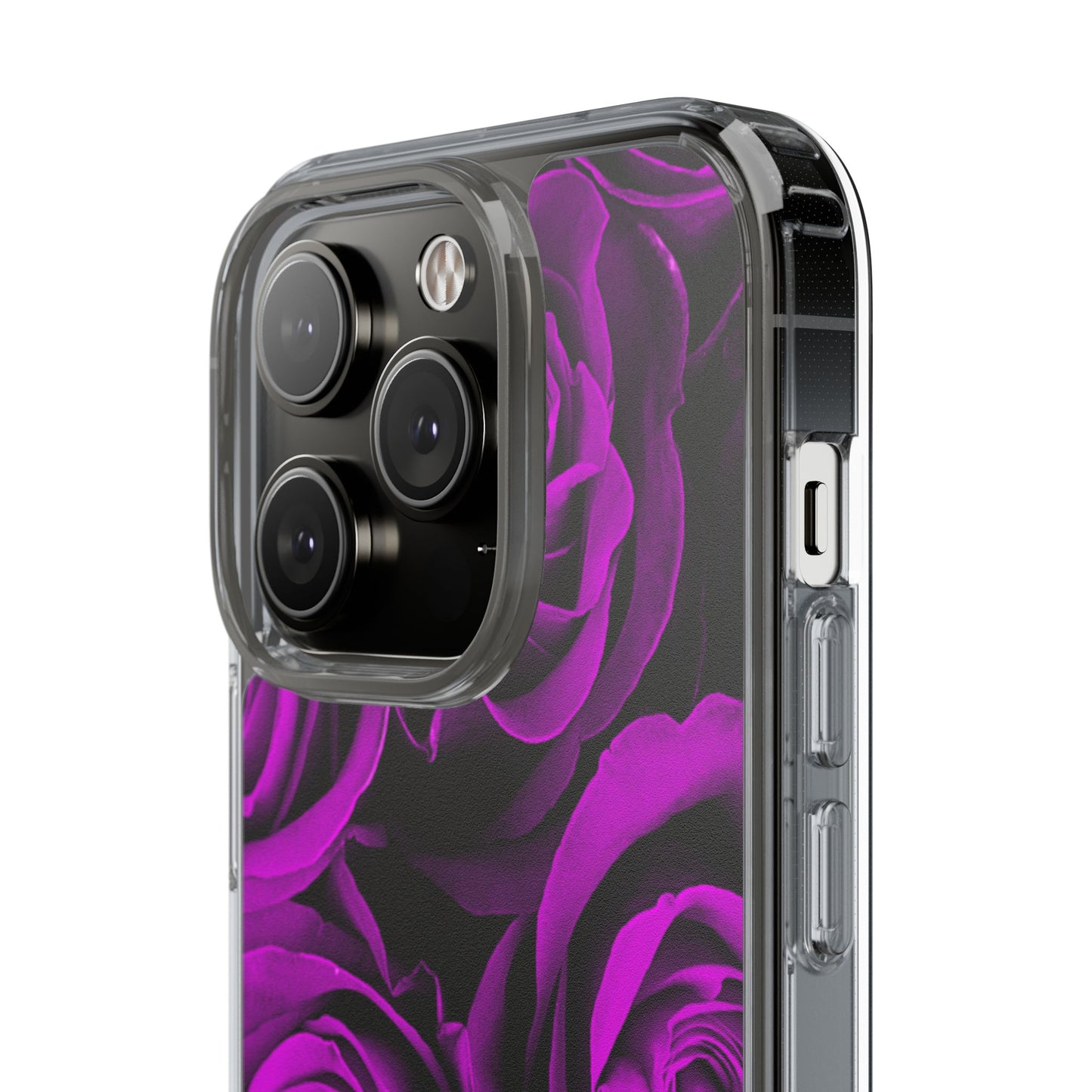 Clear Phone Case – Amethyst Roses