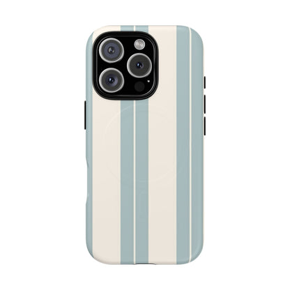 Protective Magnetic Phone Case - Coastal Stripe