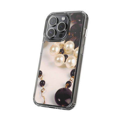 Clear Phone Case – Noir Pearl