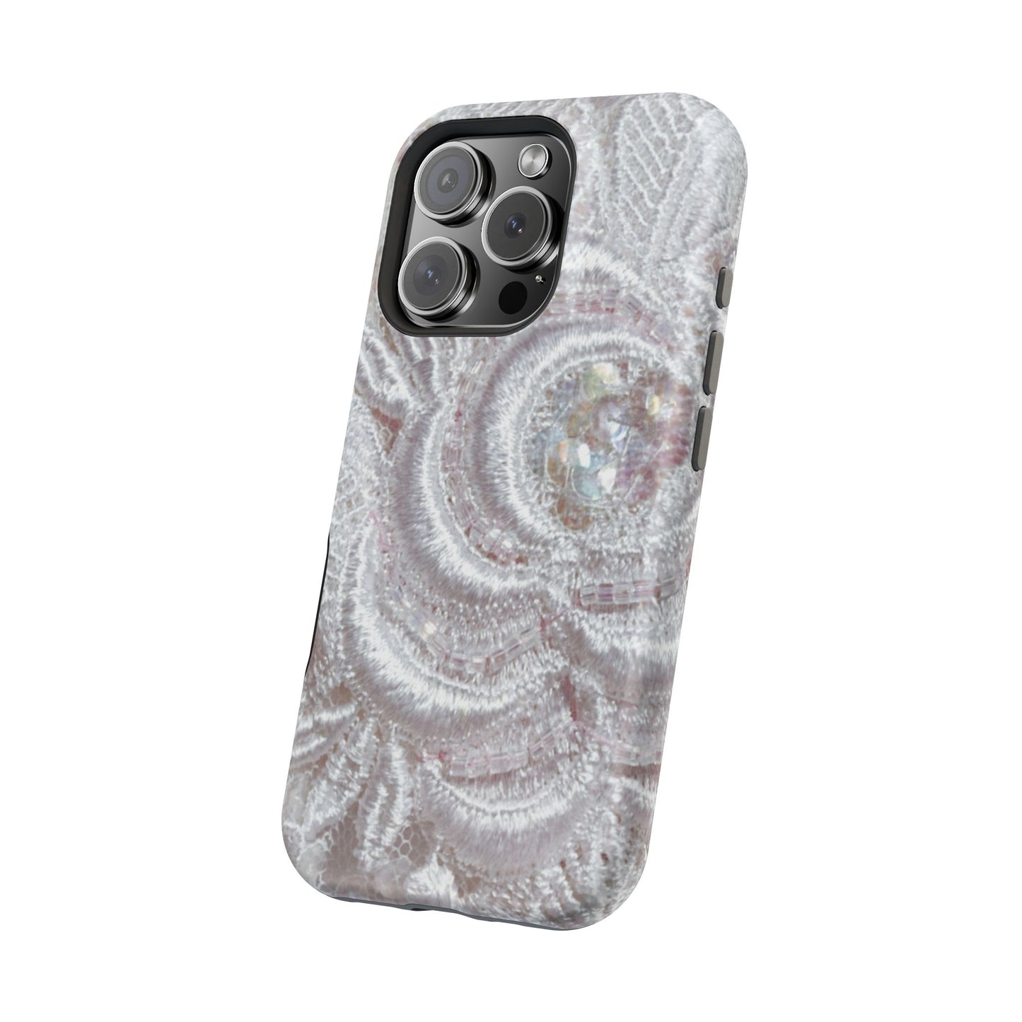 Wireless-Charging Compatible Case – Lace Veil