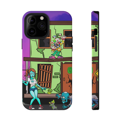 Zombie Arcade Phone Case — Colorful Cartoon Horror Impact-Resistant iPhone Cover