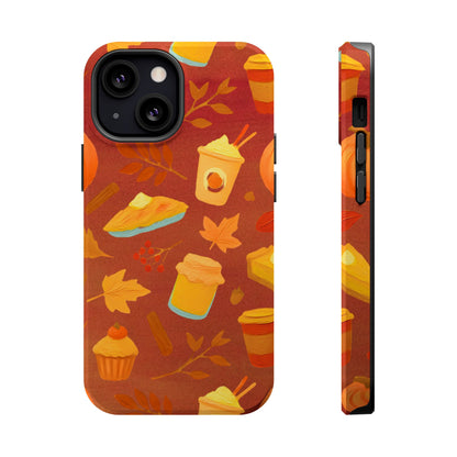 Autumn Treats Magnetic Phone Case — Fall Coffee & Pastry Protective Cover