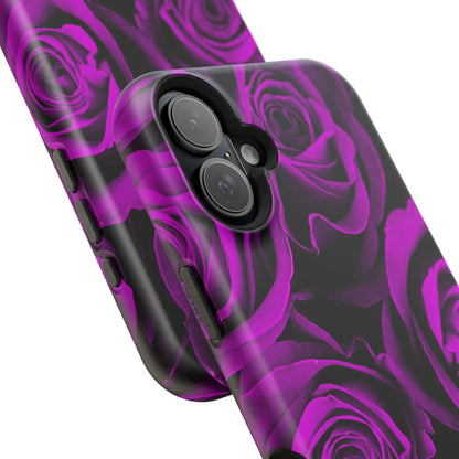 Impact-Resistant Phone Case – Amethyst Roses