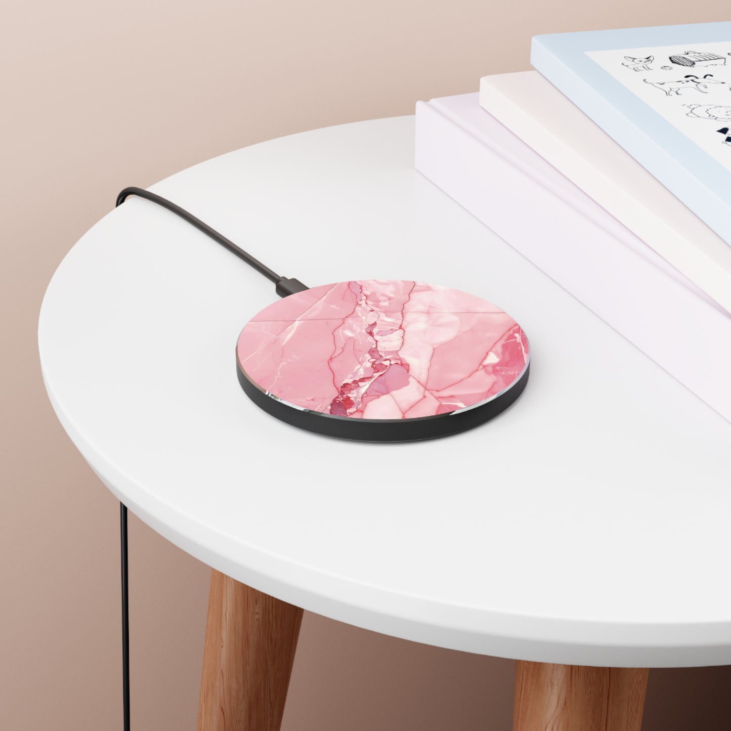 Wireless Charger – Pink Agate