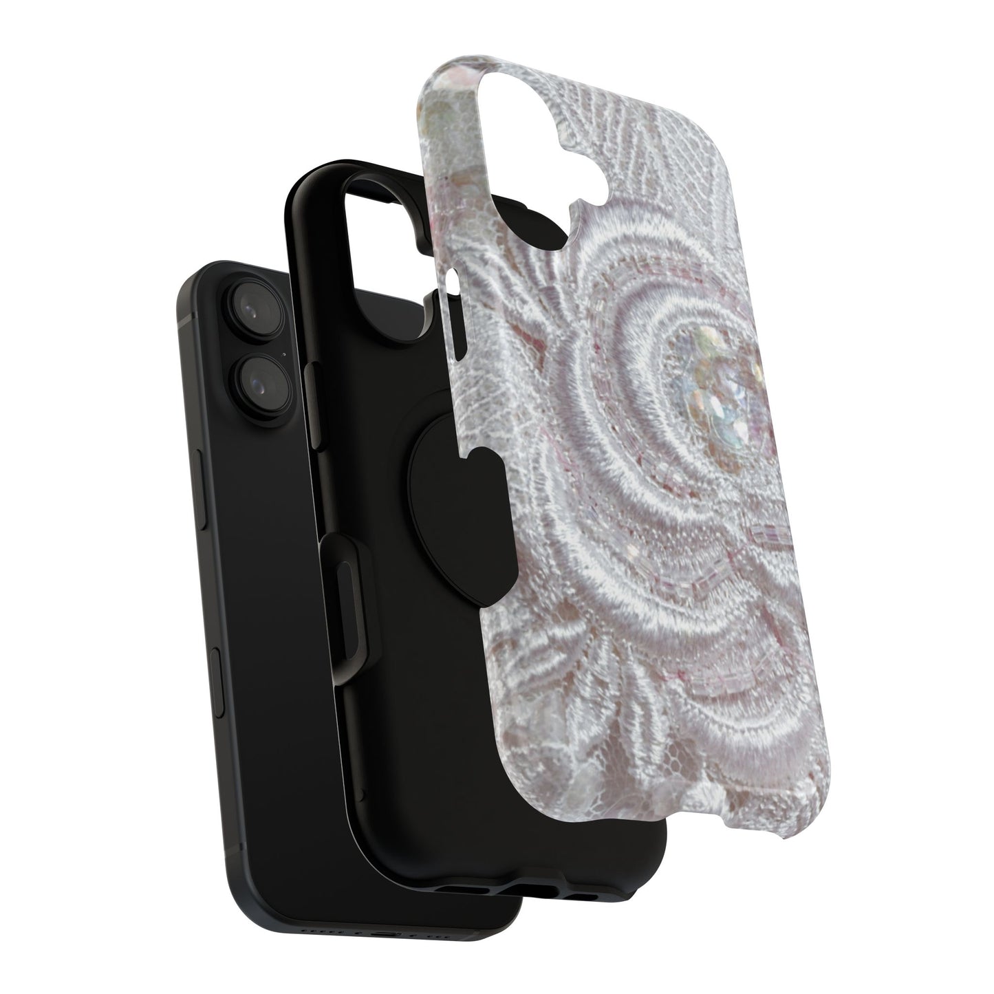 Impact-Resistant Phone Case – Lace Veil