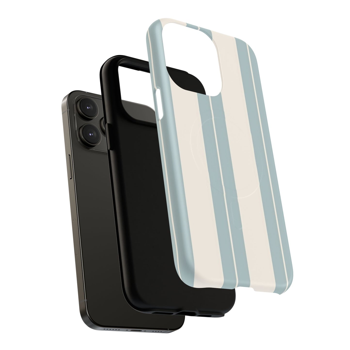 Protective Magnetic Phone Case - Coastal Stripe