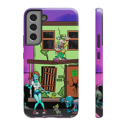 Zombie Arcade Phone Case — Colorful Cartoon Horror Impact-Resistant iPhone Cover
